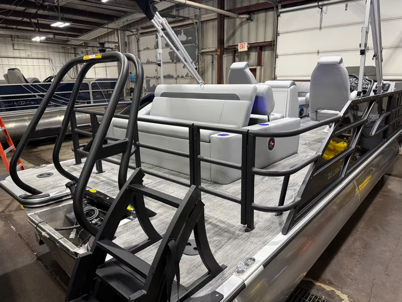 Slide: The Image of Bentley Pontoons Legacy 220 Swingback 115HP $46995 2026 - 46