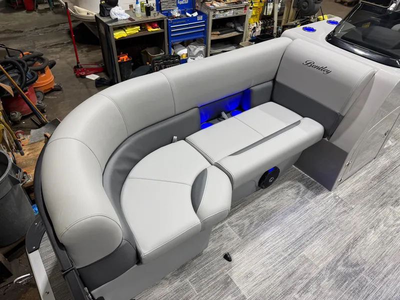 Slide: The Image of Bentley Pontoons Legacy 220 Swingback 115HP $46995 2026 - 8