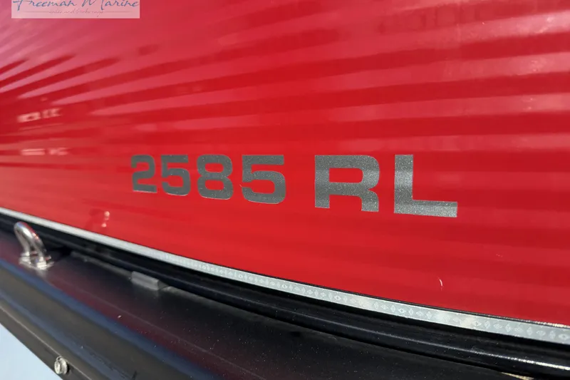 Slide: The Image of Red Avalon Catalina Quad Lounge 25' boat, model 2585 RL, 2019. - 2