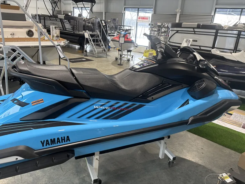 Slide: The Image of 2025 Yamaha WaveRunner FX SVHO displayed in showroom. - 11