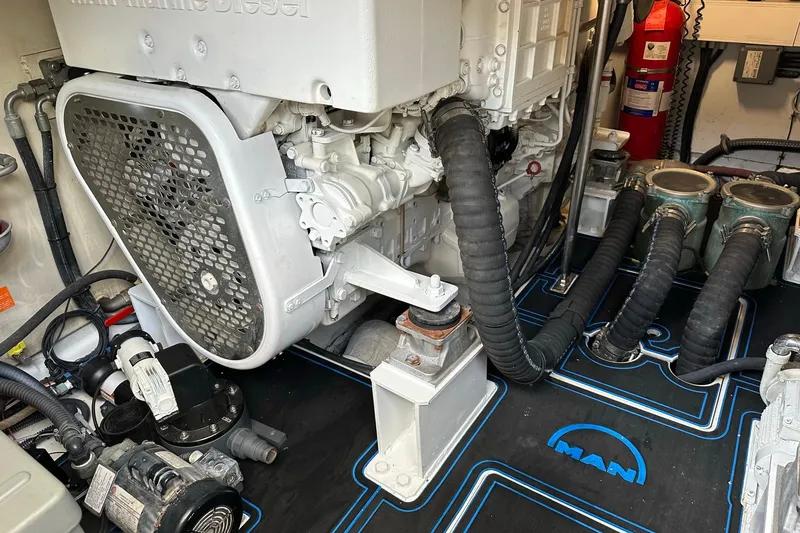 Slide: The Image of Engine room of 2013 Azimut Fly 53 yacht with MAN marine diesel engine. - 25
