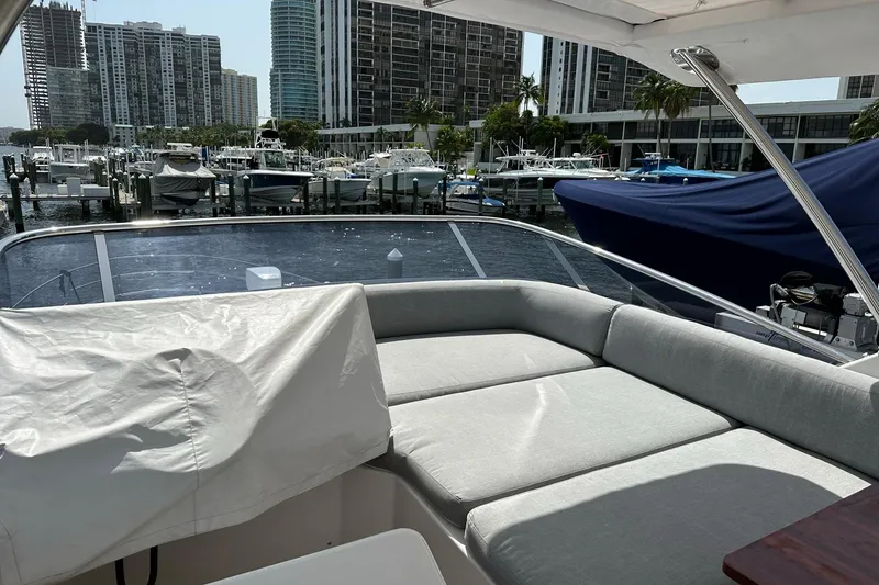 Slide: The Image of Azimut Fly 53 yacht interior with marina view, 2013 model. - 59