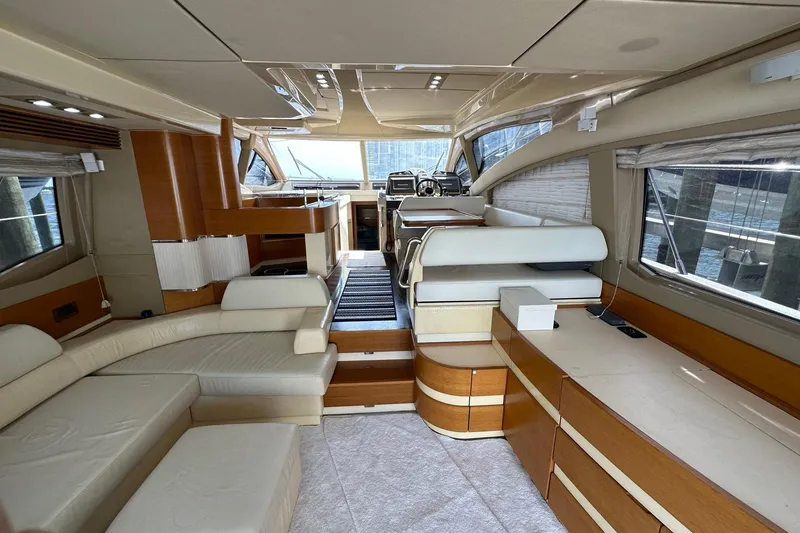 Slide: The Image of Luxurious interior of 2013 Azimut Fly 53 yacht with elegant seating and modern design. - 68