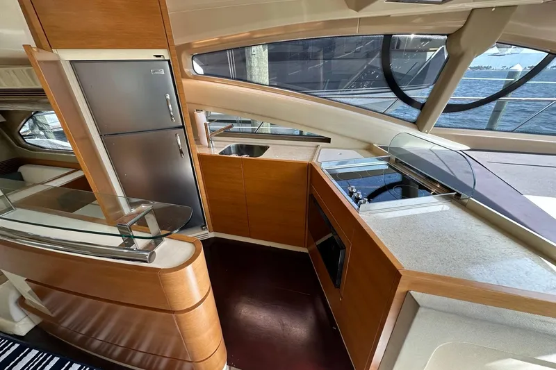 Slide: The Image of Luxurious kitchen interior of 2013 Azimut Fly 53 yacht with modern appliances and sleek design. - 76
