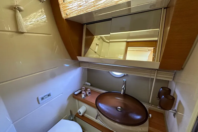 Slide: The Image of Luxurious bathroom interior of 2013 Azimut Fly 53 yacht with modern sink and mirror. - 87