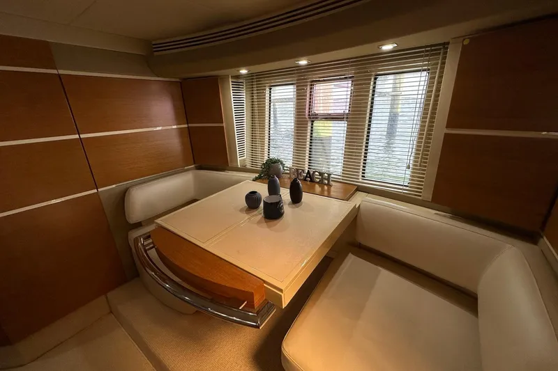 Slide: The Image of Luxurious interior of 2013 Azimut Fly 53 yacht with elegant dining area. - 91
