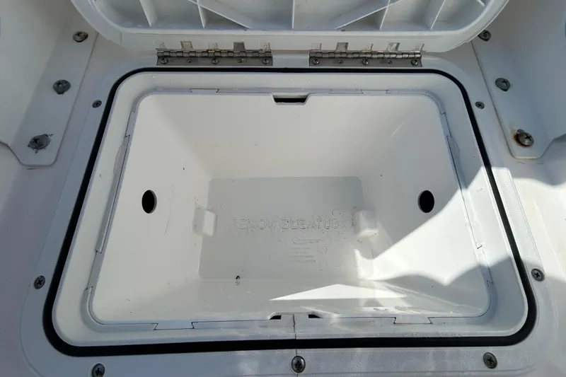 Slide: The Image of Open storage compartment on a 2022 Sea Fox 206 Commander boat. - 45