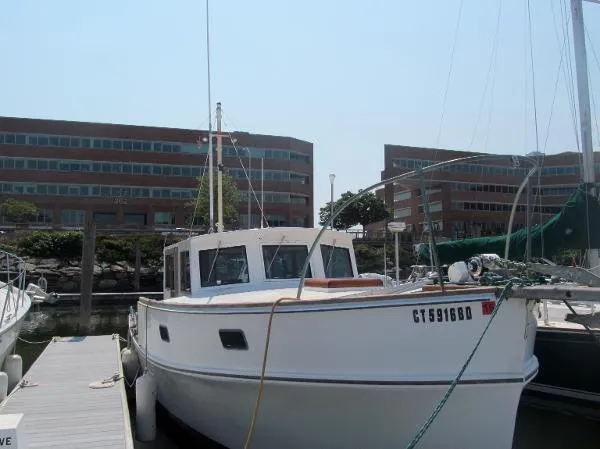 Slide: The Image of Webbers Cove Raised Deck Down East Sedan Cruiser 1969 - 0