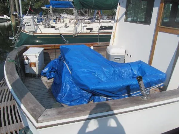 Slide: The Image of Webbers Cove Raised Deck Down East Sedan Cruiser 1969 - 8