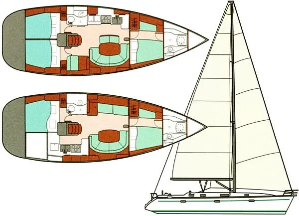 Slide: The Image of Beneteau USA 411 2001 - 1