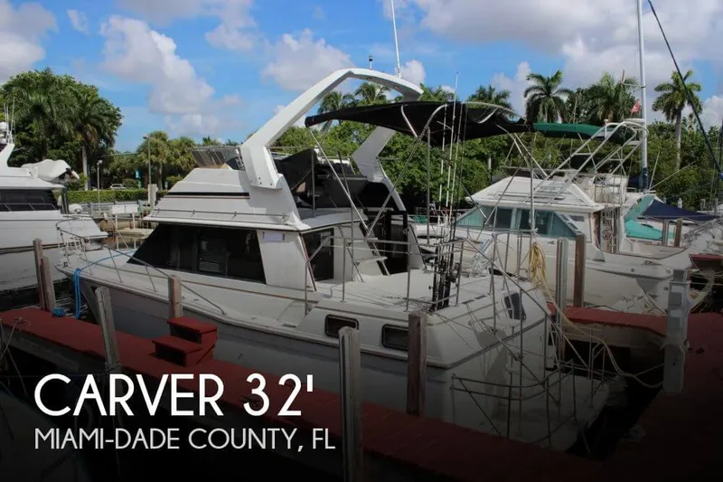 Slide: The Image of Carver Yachts 3207 Aft Cabin 1988 - 0