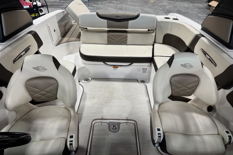 Slide: The Image of 2019 Chaparral 257 SSX boat interior with luxurious seating and modern design. - 5