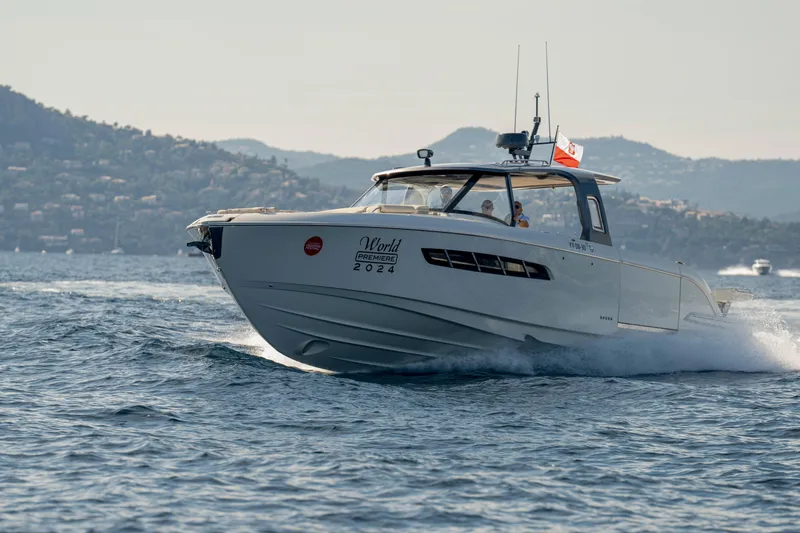 The Image of 2024 Wiszniewski Yachts W43 cruising on open water, showcasing sleek design and performance. - 1