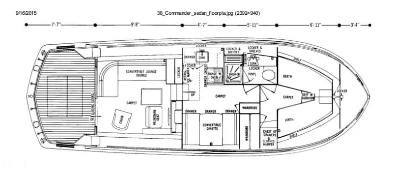 Slide: The Image of Chris-Craft 38 Commander Sedan 1970 - 3