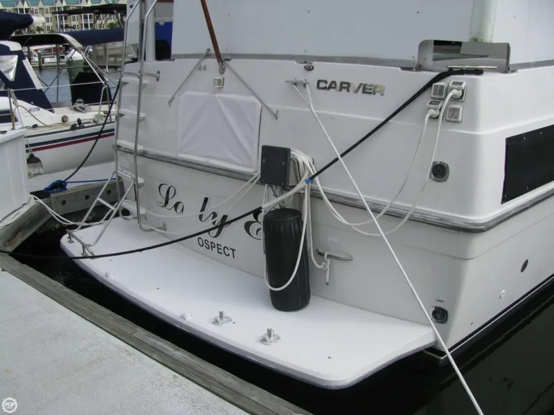 Slide: The Image of Carver Yachts 370 Aft Cabin 1993 - 5