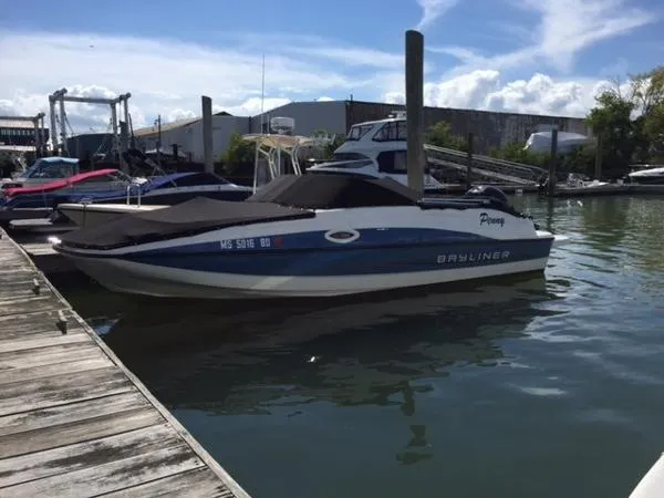 Slide: The Image of Bayliner 210 Deck Boat with Trailer 2013 - 0