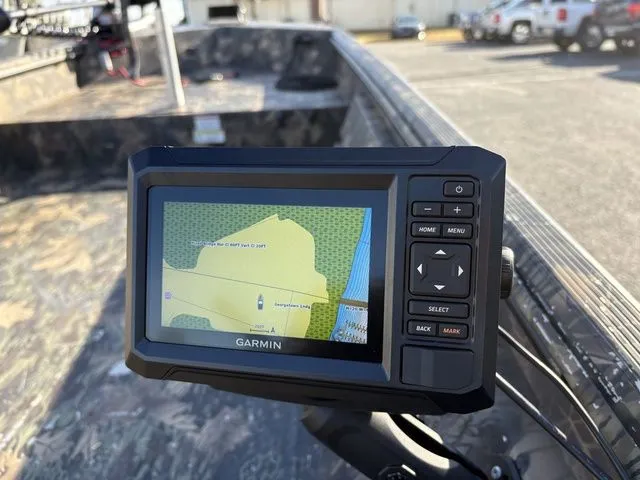 Slide: The Image of Garmin GPS on Crestliner 1546 Retriever Jon boat, 2022 model. - 12