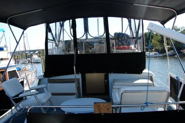 Slide: The Image of Mainship 36 Aft Cabin 1985 - 1