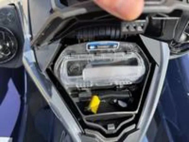 Slide: The Image of Close-up of Sea-Doo GTX 2026 storage compartment. - 13
