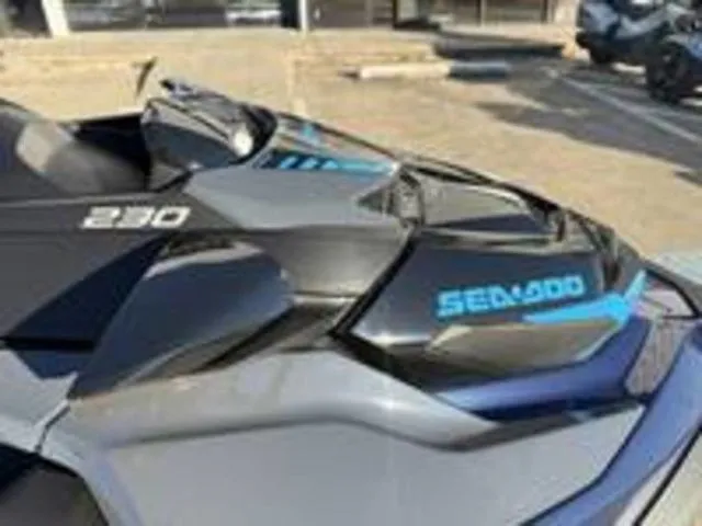 Slide: The Image of 2026 Sea-Doo GTX 230 jet ski with audio and iDF technology. - 8