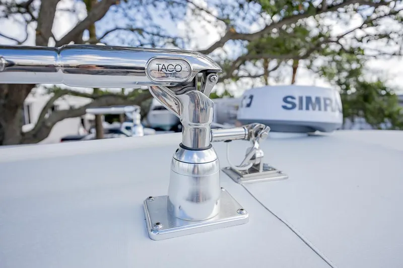 Slide: The Image of Close-up of a 2024 Contender 28 Tournament boat's TACO marine hardware. - 19