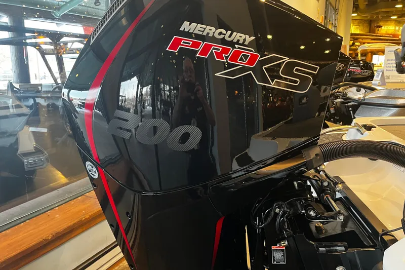 Slide: The Image of Mercury Pro XS 200 engine on 2026 Nitro Z19 XL Pro boat. - 98
