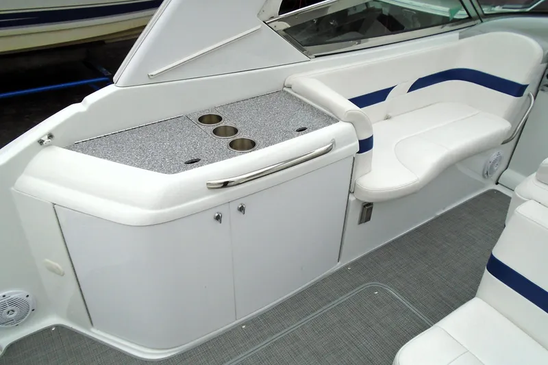 Slide: The Image of 2007 Formula 280 Bowrider interior with seating and cup holders. - 8
