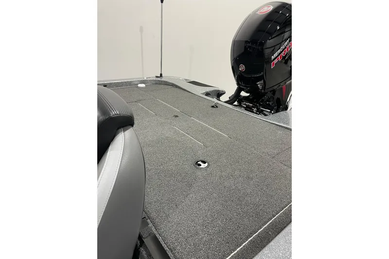 Slide: The Image of 2023 Caymas CX 18 S boat deck with Mercury Pro XS engine. - 4