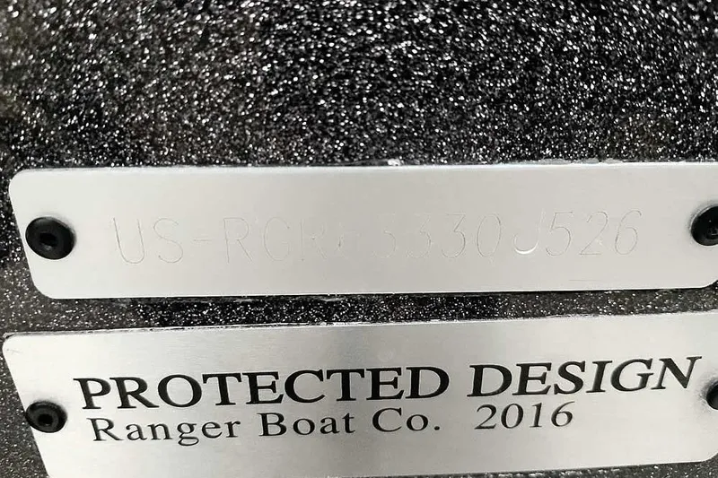 Slide: The Image of Protected design plate on 2026 Ranger 1880MS Angler boat. - 4