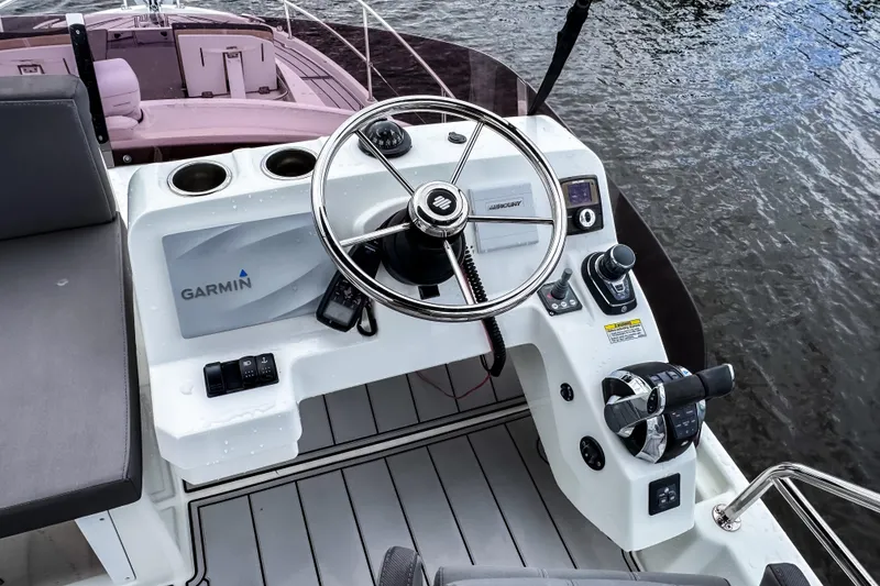 Slide: The Image of Cockpit of 2022 Beneteau Antares 11 Fly with Garmin navigation system. - 38