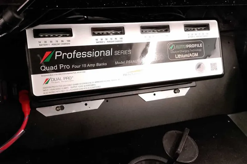 Slide: The Image of Professional Series Quad Pro battery charger in 2026 Ranger Z521R Cup-Equipped boat. - 29