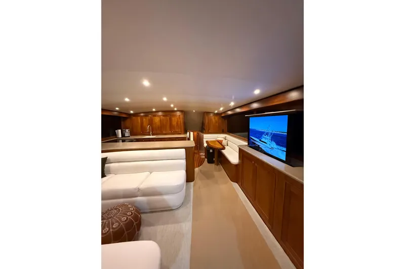 Slide: The Image of Luxurious interior of 2006 Blackwell 66 Convertible yacht with modern amenities and elegant design. - 24