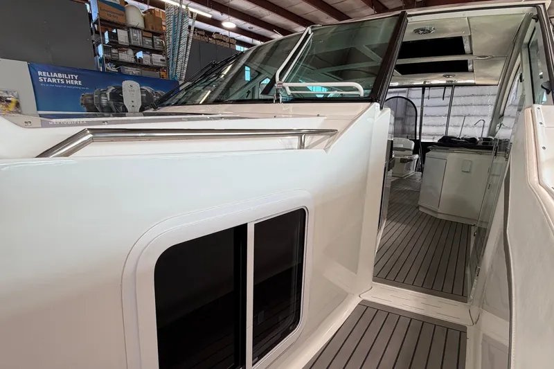 Slide: The Image of 2017 Formula 430 Super Sport Crossover boat interior with sleek design and modern features. - 36