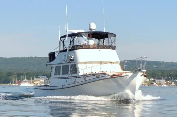 Slide: The Image of Jarvis Newman 38 Flybridge Cruiser 1984 - 1
