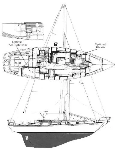 Slide: The Image of Cape Dory 40 Cutter 1986 - 2