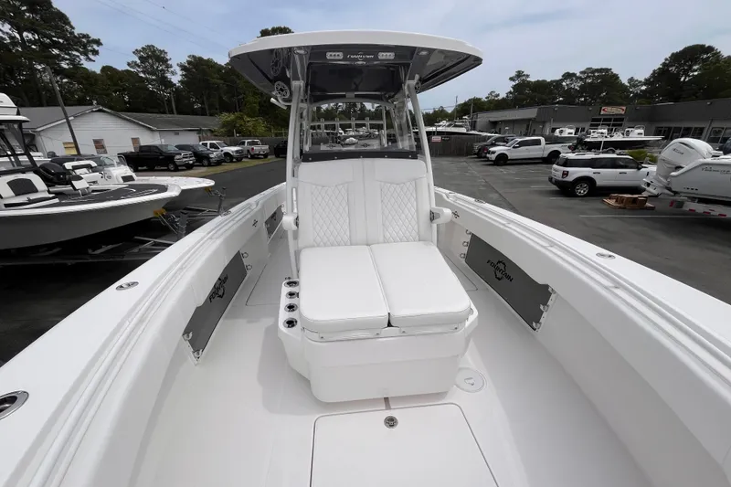 Slide: The Image of 2025 Fountain 34 Tournament Edition boat with sleek design and comfortable seating. - 14