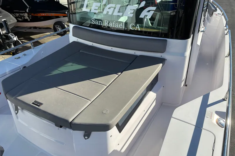 Slide: The Image of 2021 Axopar 28 Cabin boat with cushioned deck, San Rafael, CA. - 5