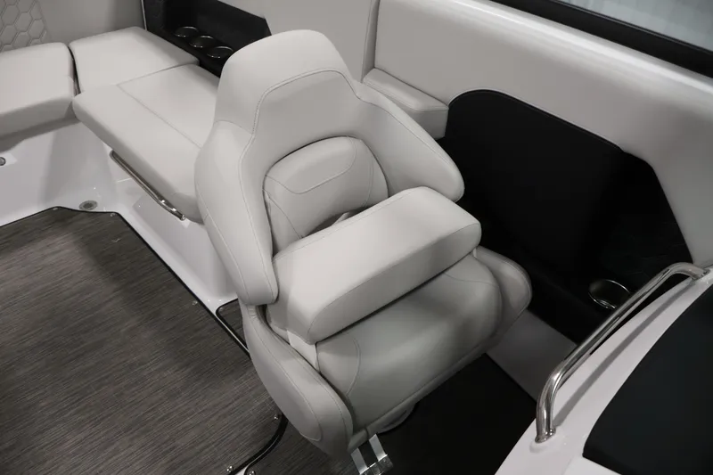 Slide: The Image of Luxurious seating in the 2026 Four Winns H4 Freedom boat interior, featuring sleek design and comfort. - 25
