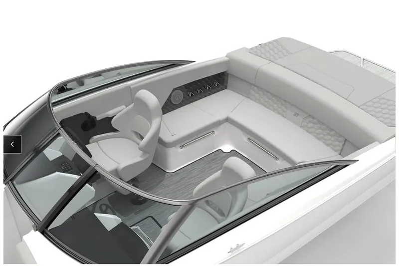 Slide: The Image of 2026 Four Winns H4 Freedom boat interior with sleek seating and modern design. - 4