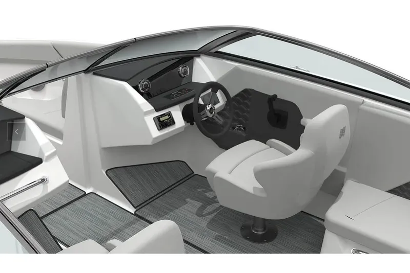 Slide: The Image of Interior of 2026 Four Winns H4 Freedom boat, featuring sleek design and modern dashboard. - 5