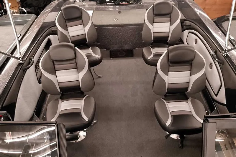 Slide: The Image of Interior of 2026 Ranger 2050MS Reata boat with six stylish seats. - 23
