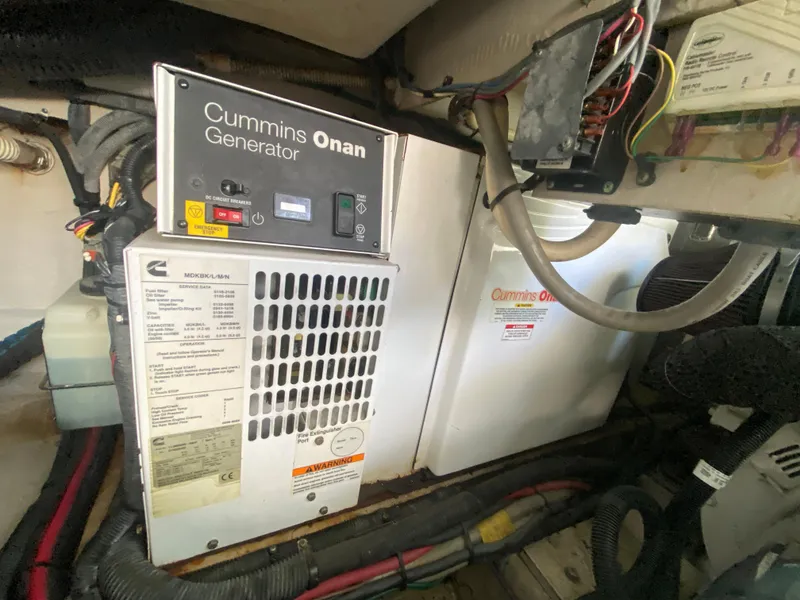 Slide: The Image of Cummins Onan generator in 2012 Sea Ray 450 Sundancer engine room. - 36