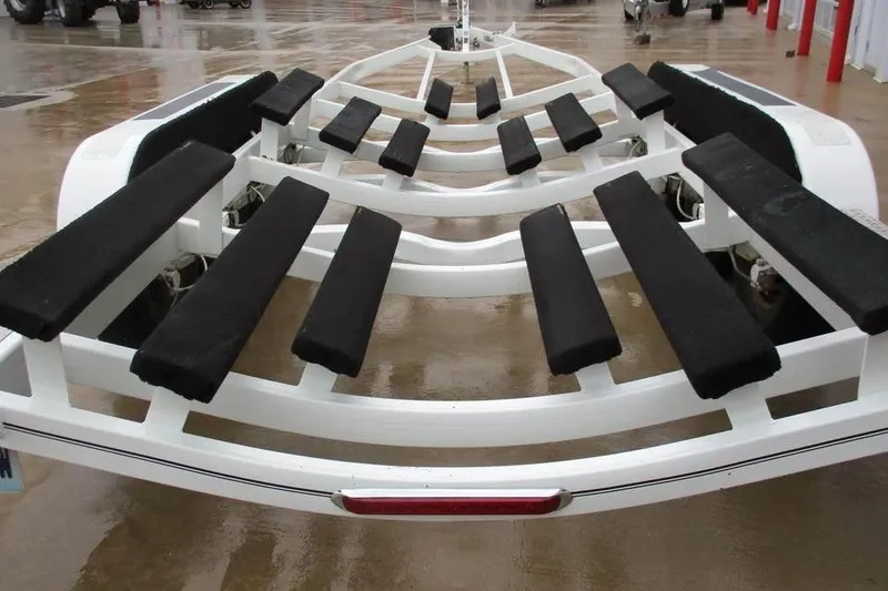 Slide: The Image of Trailer for 2007 Formula 353 FASTech boat with black padded supports. - 24