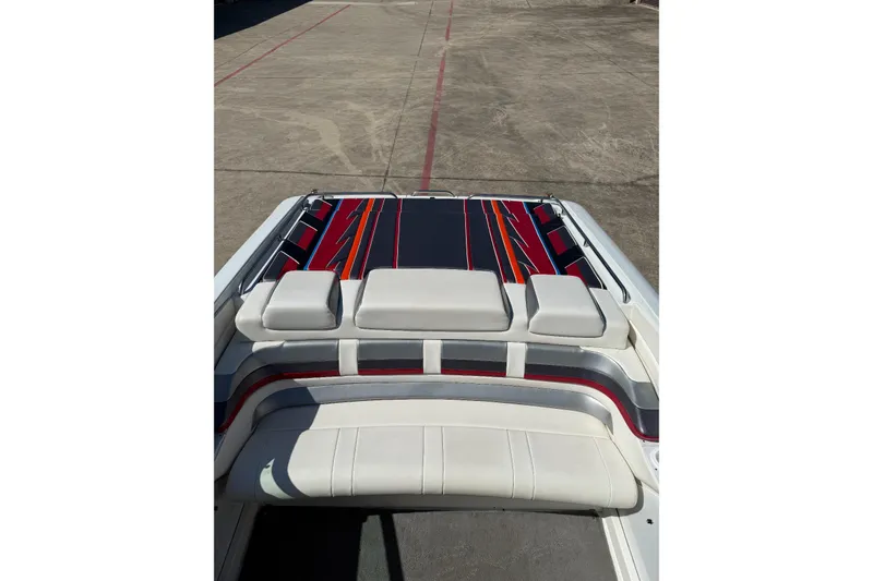 Slide: The Image of 2007 Formula 353 FASTech boat with colorful upholstery and sleek design. - 8