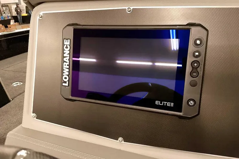 Slide: The Image of Lowrance Elite display on 2026 Ranger 622FS Pro boat dashboard. - 33