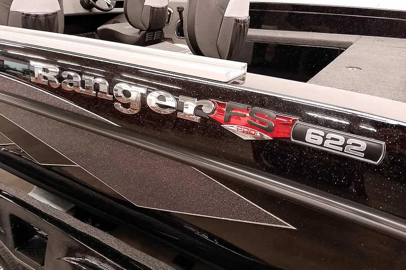Slide: The Image of 2026 Ranger 622FS Pro boat interior with logo detailing. - 5