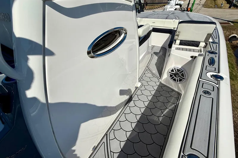 Slide: The Image of 2024 Tidewater 3100 Carolina Bay boat interior with sleek design and modern features. - 16