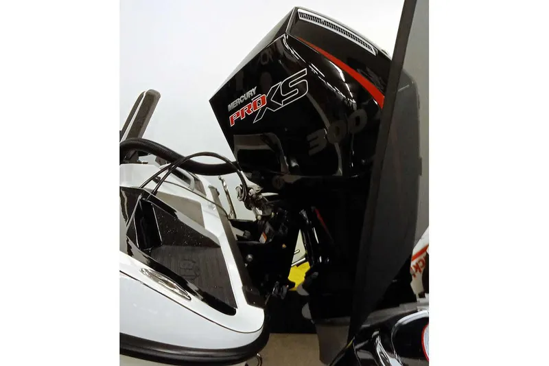 Slide: The Image of 2026 Ranger 620xFS Pro with Mercury Pro XS 300 outboard engine. - 2