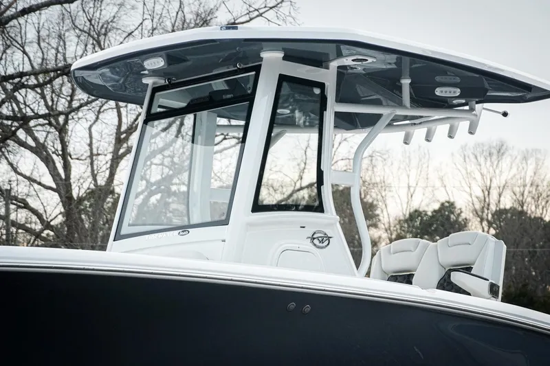 Slide: The Image of 2026 Tidewater 282 CC Adventure boat with sleek design and modern features. - 8