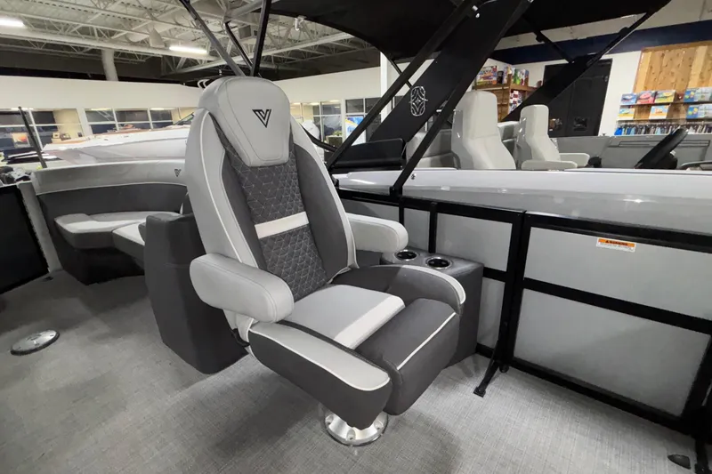 Slide: The Image of Luxurious interior of 2026 Viaggio Lago Z24U boat with plush seating. - 9